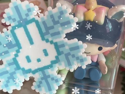 拼豆日记📔|Day11米菲兔雪花🐰❄️#拼豆 #拼豆图纸 #拼豆教程 #雪花 #米菲兔