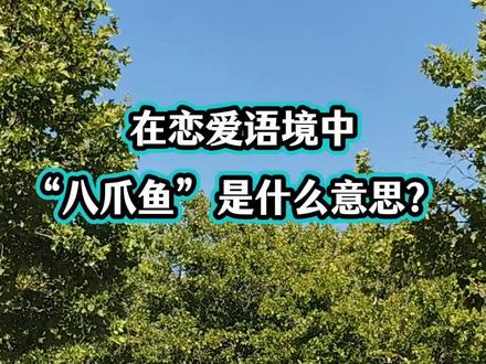《在恋爱语境中“八爪鱼” 是什么意思?》