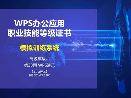 WPS 高级模拟四 33