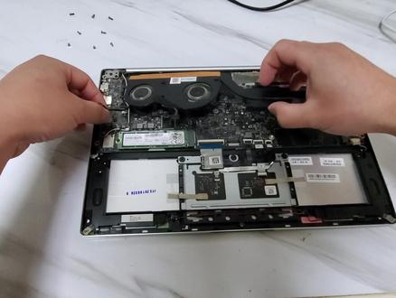 小米笔记本电脑TM1703,air13拆机更换加装硬盘清灰拆解 #拆机 #拆解 #笔记本电脑