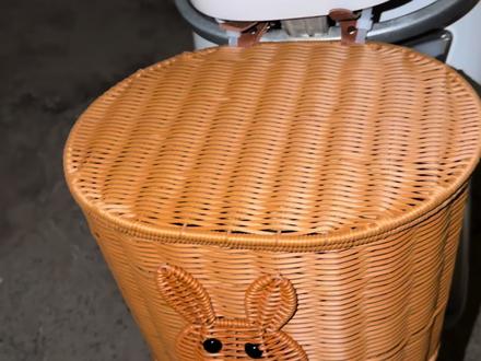新买的电动车置物筐超好看#手工编篮 #手工编织收纳筐