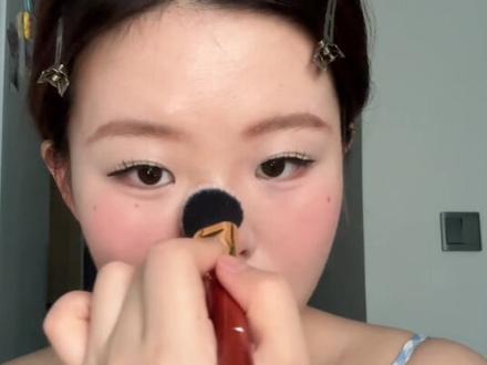 自然的水光肌妆效的腮红膏怎么打出来的?教程版#腮红分享 #腮红膏 #霞飞腮红膏 #韩系水光肌 #韩系妆容