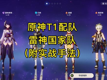 原神T1配队之雷神国家队攻略及输出手法#原神 #原神攻略 #千朵玫瑰带来的黎明