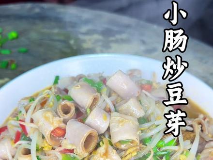 小肠炒豆芽 #美食 都说你们的小肠炒的会苦,像我这样炒的小肠就不会苦的#家常菜 #农村的美食 #地方特色美食#健康有福喝毛铺