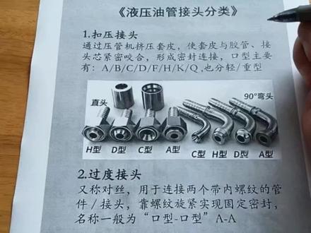 做液压生意,接头认不对,全白干!
今天把液压油管接头给你整理得明明白白,零基础也能一眼看懂#液压接头#对丝 #过渡接头 #液压知识讲解