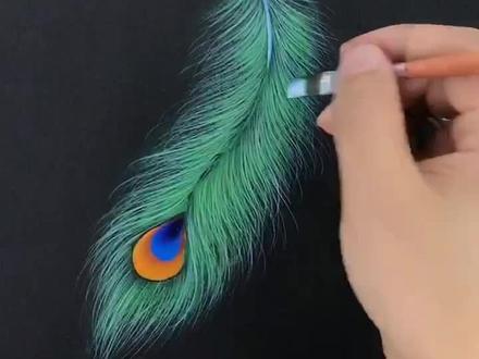 教你如何画孔雀羽毛