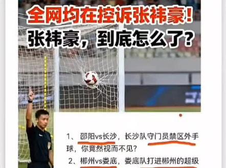 张煒豪,谁放你出来的。#湘超联赛 #湘超裁判