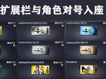 CF 穿越火线 通用扩展栏与角色对号入座,最详细解析请收好 #CF #穿越火线