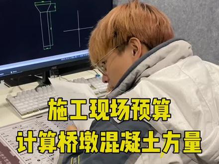 桥梁墩柱混凝土方量快速计算#cad画图 #工程人 #图纸 #cad教程