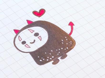 #简笔画 #绘画教程 教你画一个可爱软萌的无脸男