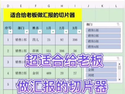 超适合给老板做汇报的切片器#office办公技巧 #excel技巧 #办公技巧 #wps表格技巧 #wps