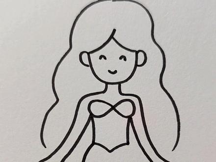 这样画美人鱼一学就会#简笔画