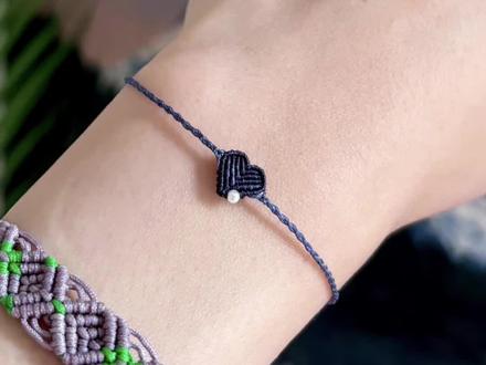 极细·爱心手绳编绳教程,粗绳衍生,纹身手绳,DIY手饰品 #纯手工编绳 #编绳教程 #爱生活爱编织 #抖音精选 #每日分享