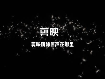 剪映消除原声在哪里,视频原声怎么去掉,视频原声怎么分离详细教程#视频剪辑 #剪映视频制作 #剪辑技巧