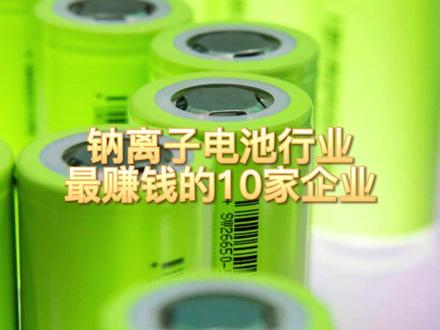 钠离子电池行业最赚钱的10家企业#钠离子电池 #盈利能力