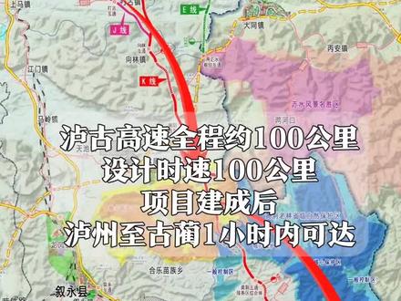 泸古高速有希望了,有望下半年开工。泸古高速,全称泸州至古蔺高速公路,它起于。泸州市纳溪区,设渠坝枢纽互通与 G76 厦蓉高速公路相接,经纳溪区天仙镇、打古镇,叙永县向林镇、大石镇,古蔺县黄荆镇、德耀镇,止于永乐街道(原永乐镇),接叙古高速,对接古金高速。
泸古高速全程约100公里,估算投资约300亿元,采用双向六车道高速公路技术标准,路基宽度33.5米,设计时速100公里。
项目建成后,泸州至古蔺1小时内可达,从泸州到贵阳里程可缩短至300公里左右,时间缩短到约3小时,成都至贵阳里程可缩短至550公里左右,时间缩短到约5小时。
#上热门话题🔥🔥🔥 #泸古高速 #高速 #高速公路 #新闻