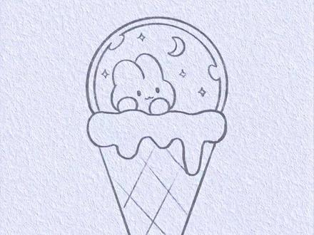 快收藏起来问问好闺蜜,凭咱俩的关系,给我画个可可爱爱的冰淇淋兔子,一点也不过分叭~#简笔画 #快去艾特你的好姐妹 #一学就会系列