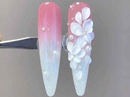 一眼就会的立体雕花美甲教程,简单易上手。有手就行。 #零基础学美甲#新手美甲教程#穿戴甲教程#美甲培训#美甲分享