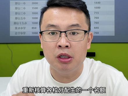 2026年邢台市中考分配生计划 2026年邢台市主城区7所重点高中指标到校计划#邢台中考 #分配生政策 #志愿填报那些事 #初三 #新高一 @乐其教育7中斜对面