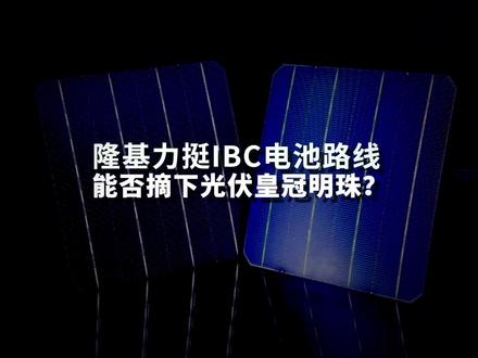 隆基力挺IBC电池路线,能否摘下光伏皇冠明珠? #光伏 #BC电池 #隆基绿能 #钟宝申