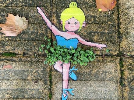 夏天,跳芭蕾舞的小女孩#涂鸦 #简笔画 #儿童画 #解压 #治愈