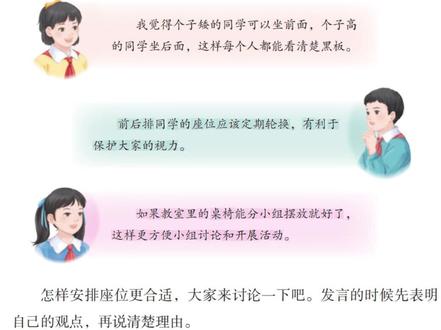 三下第六单元口语交际 应该怎样安排座位?三句话让表达更清楚 ,先亮观点后说理,一个公式搞定口语交际。
#三年级语文 #口语交际 #安排座位 #表达训练