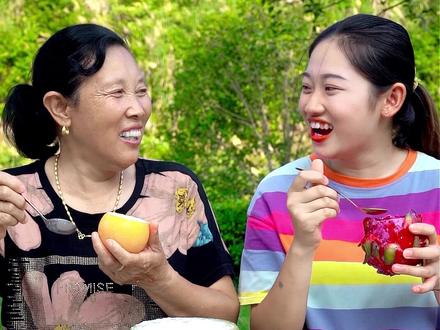 这样的水果你吃过吗?冰冰凉凉还解腻!好吃的停不下来~#水果冰淇淋#乡村生活dou起来#抖音美食创作人