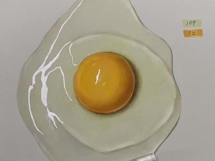 写实手绘——鸡蛋(附绘画过程)#手绘 #绘画素材 #立体画 #写实 #画鸡蛋