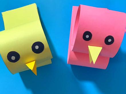 用卡纸制作一个可爱的小鸭子,超级简单,大家都来试一试呀#亲子手工