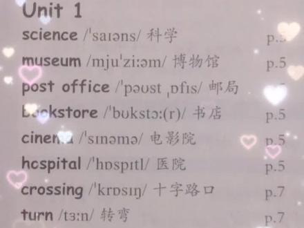 六上5页单词