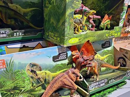 国产积木拼搭:侏罗纪恐龙#侏罗纪 #恐龙 #盲盒 #霸王龙 #恐龙模型