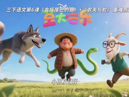 三下语文第六课《会摇尾巴的狼》课文详解#三下语文新增寓言故事
