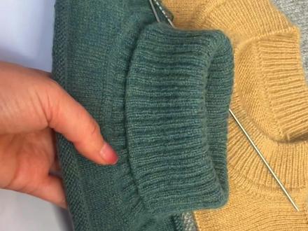 从上往下平肩自带袖圆领知识的视频教程可织大圆领. 小圆领. 半高领. 高领的!#纯手工打造 #手工编织 #编织教程