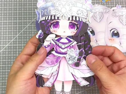 苗疆圣女可动纸片人教程来啦!#可动纸片人教程 #蛋仔派对 #eggy爱挤 #苗疆少女 #自制玩具