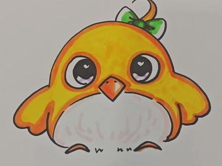 一分钟教会你画超简单的小鸟#画画 #零基础学画画#简笔画 #每日一画