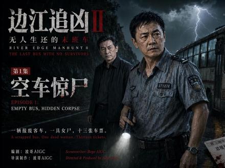 边江追凶第二季:无人生还的末班车,第一集:空车惊尸 一车人能凭空飞了?#悬疑剧 ##抖音ai创作大赛 ##ai创作浪潮计划 ##未来导演扶持计划 #小云雀创作者计划
