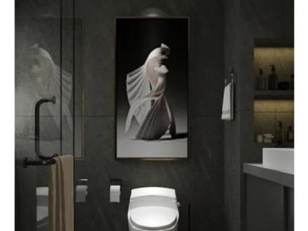 主卫效果图,深色系黑灰瓷砖配色,1米2大板砖,地砖上墙。#极简 #装修 #家装装修 #装修日记 #卫生间设计