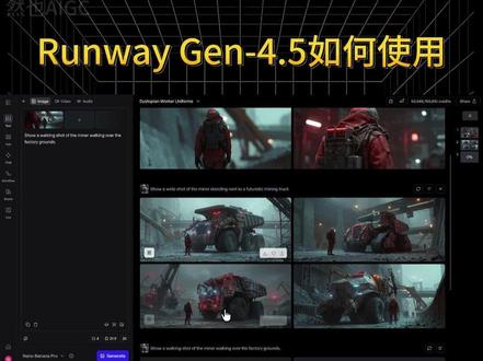 目前全球最好视频应用Runway Gen4.5,是如何使的 Runway目前可以结合香蕉Pro 生图再出视频,非常好的一致性。#runway #RunwayGen45 #AI视频 #AI创作 #ai工具