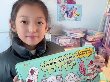 自己烤棉花糖?居然这么好吃!?#棉花糖 #DIY #母女日常