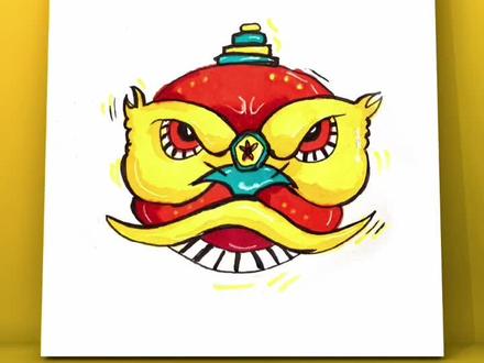 除夕,一起画一只凶猛年兽!#简笔画 @DOU+小助手