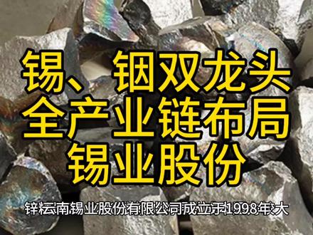 锡、铟双龙头,全产业链布局,锡业股份#价值投资