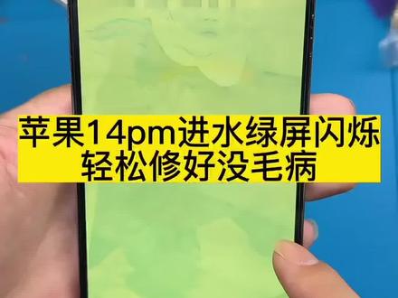 苹果14promax进水绿屏花屏闪烁,轻松修复好没毛病 #手机维修#苹果手机进水维修 #苹果手机维修#苹果手机花屏维修