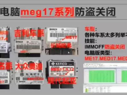 博士ME17. MED17.MEDG17系列发动机电脑版手工修改数据关防盗方法,适用车型太多列举不完 电脑外壳这种型号都可以尝试此方法IMMOFF#汽车电子#汽车防盗数据修复
