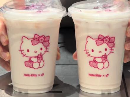 Hello Kitty × 喜茶联名必喝之——樱花芭乐白桃 #喜茶 #hellokitty #樱花芭乐白桃 #赣州 #喜茶hellokitty