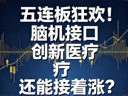 五连板狂欢!脑机接口创新医疗还能接着涨?#脑机接口 #创新医疗 #股票 #股民交流 #热点