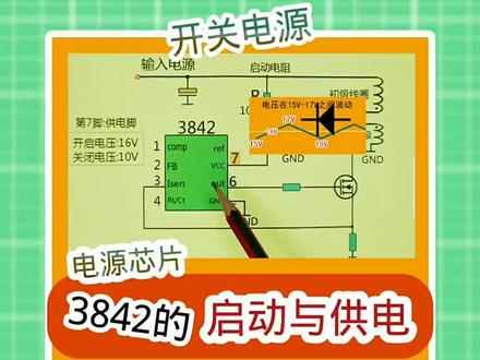 电源芯片:3842的启动与供电。