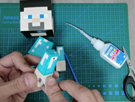 #我的世界 #史蒂夫 #手工 #纸模型 超可爱Q版史蒂夫纸模型