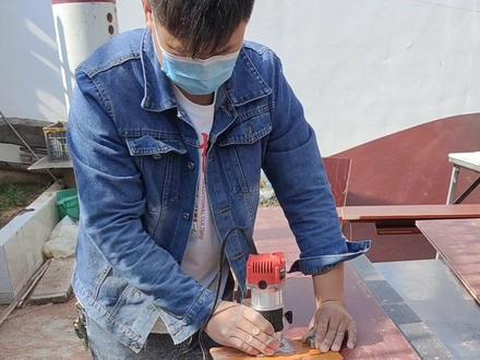 木工现场用海棠角做的门套线。#装修 #木工 #手艺人 #施工现场实拍 #五金工具