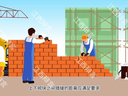 建筑构造课程-墙体的组砌方式 二维动画展示墙体的组砌方式课程#二维动画制作 #万彩动画 #动画制作
