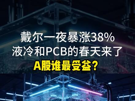 戴尔业绩炸裂,AI服务器需求井喷!液冷散热和PCB产业链,下一个风口?#液冷 #戴尔 #财经知识